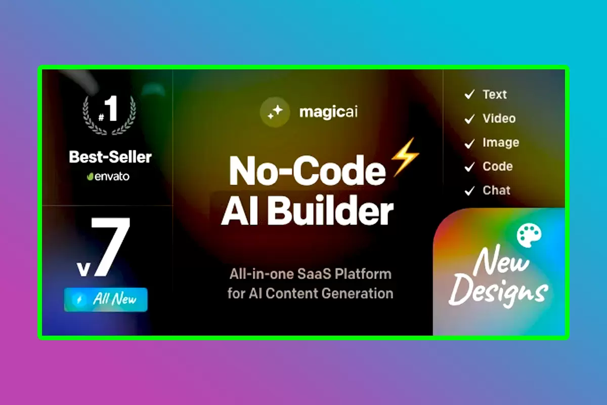 MagicAI PHP Script Version 7.1 OpenAI Content, Text, Image, Video, SaaS