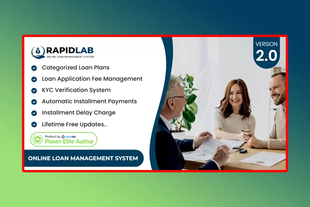 RapidLab PHP Script Version 2.0 Online Loan Management System