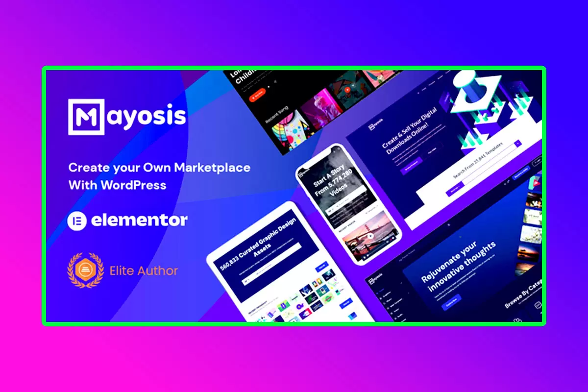 Mayosis WordPress Theme Version 5.2 Digital Marketplace WordPress Theme