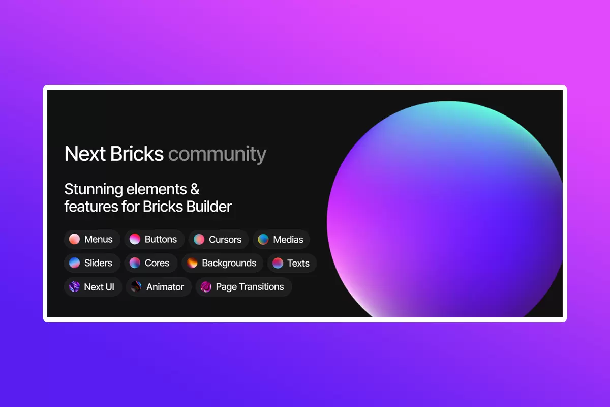 Next Bricks WordPress Plugin Version 1.6.3.3 Smart Elements And Features Plugin For Bricks