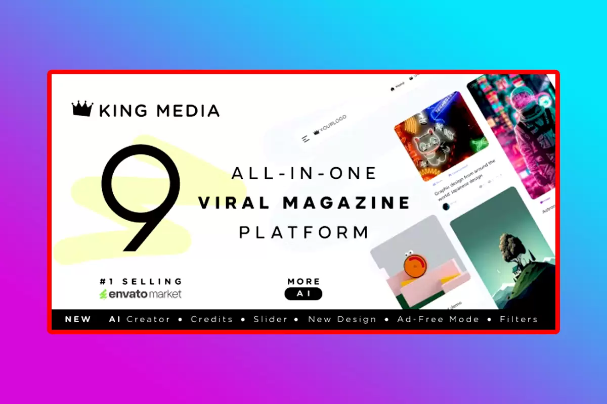 King Media PHP Script Version 9.1 Viral News And Video Magazine