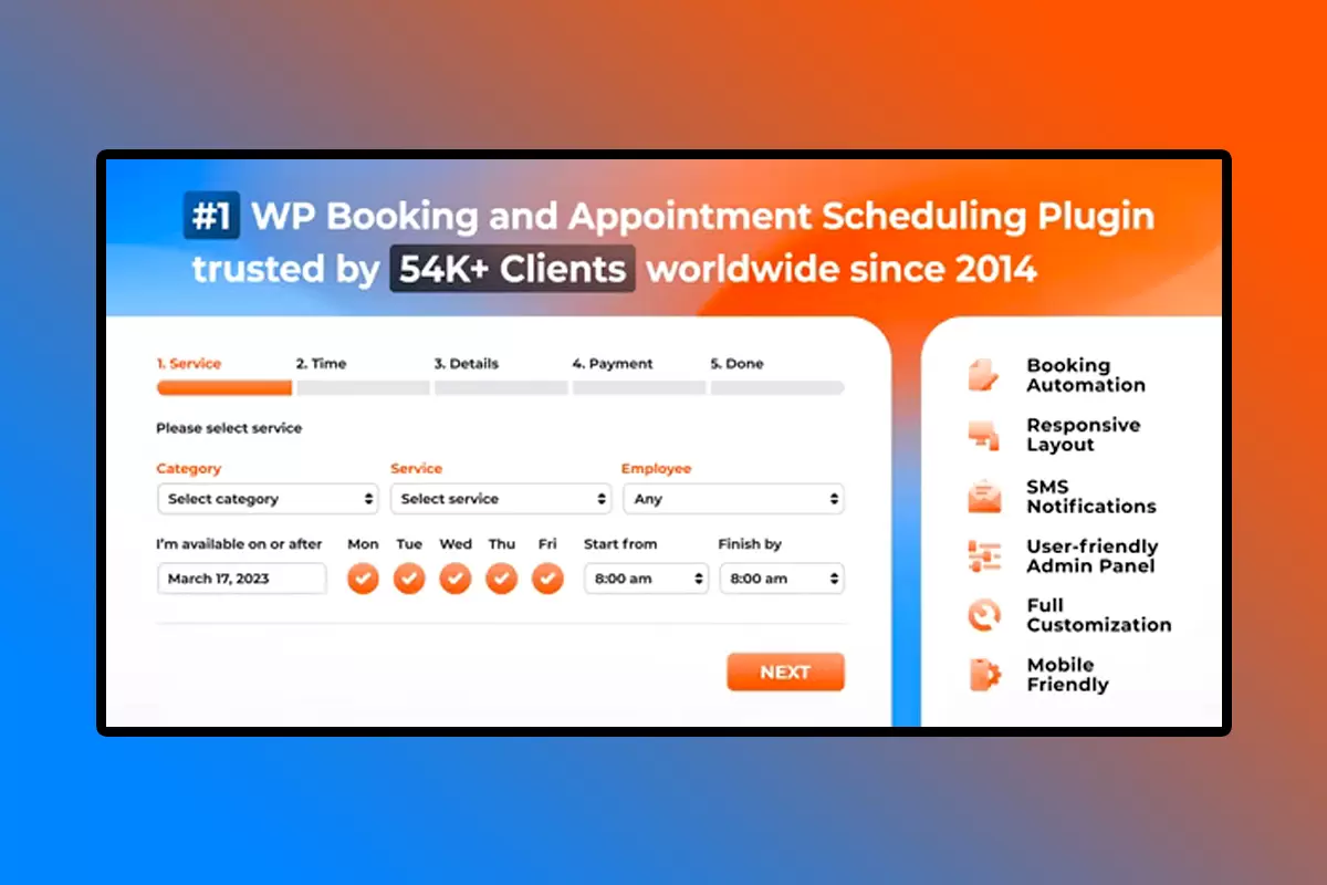 Bookly PRO WordPress Plugin Version 8.2 Appointment Booking & Scheduling Software