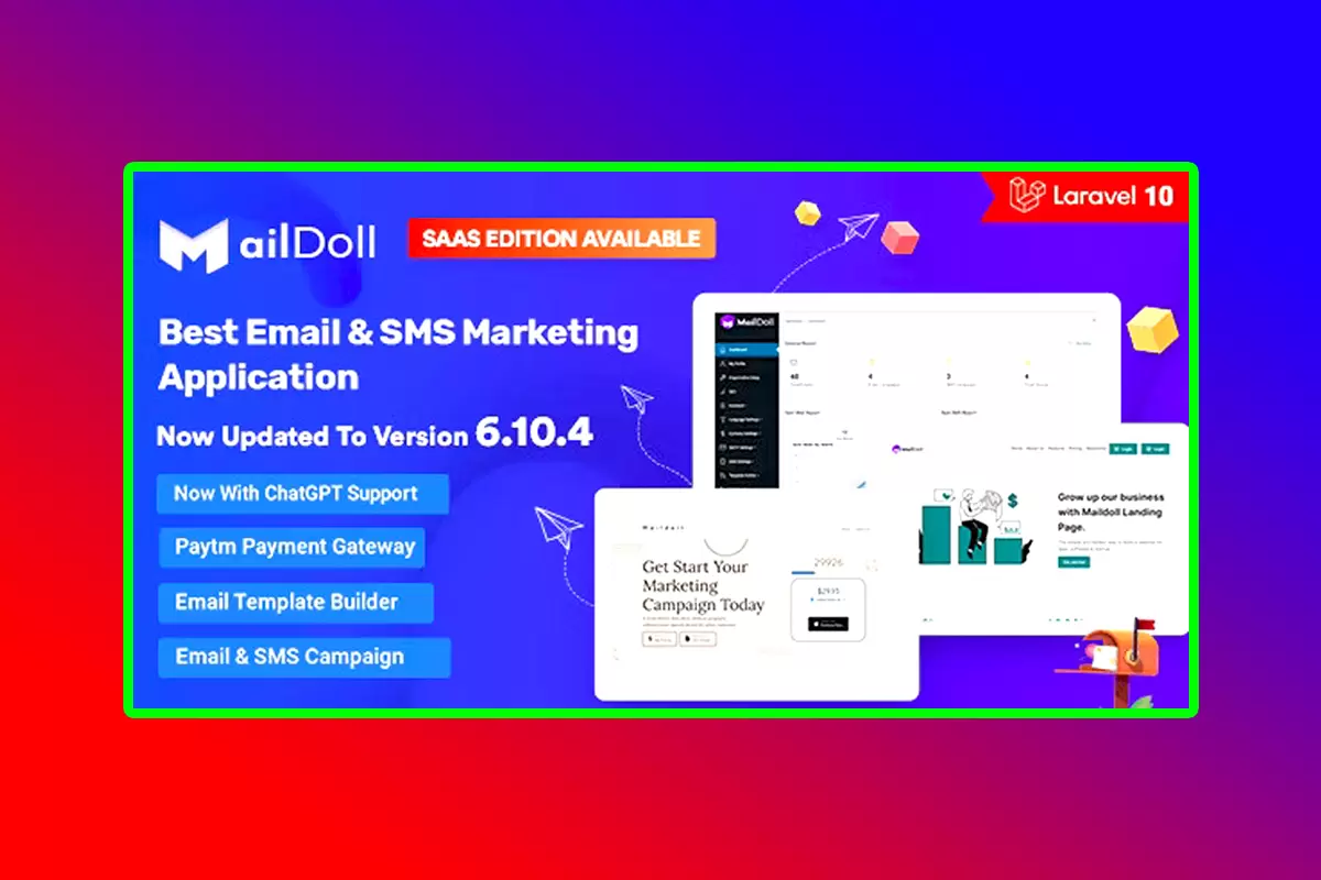 Maildoll PHP Script Version 6.10.4 Email Marketing Application SAAS Based Email Marketing Software