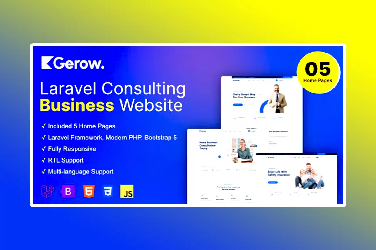 Gerow PHP Script Version 1.6.1 Business Consulting Laravel Script