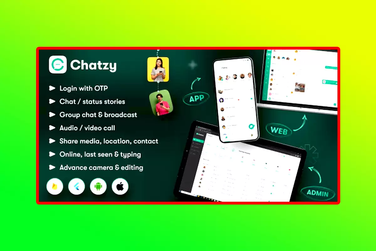 Chatzy Android Mobile APP Version 1.0.8 Whatsapp Clone Chat & Call App