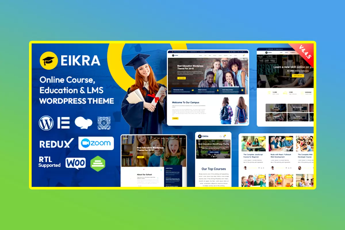 Eikra WordPress Theme Version 4.4.17 Education WordPress Theme