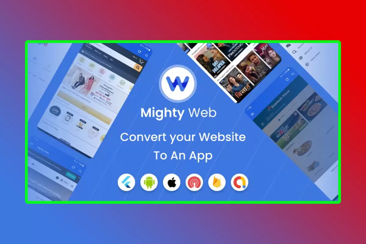 Mighty Web Webview Mobile APP Flutter Version 23.0 Web To App Converter