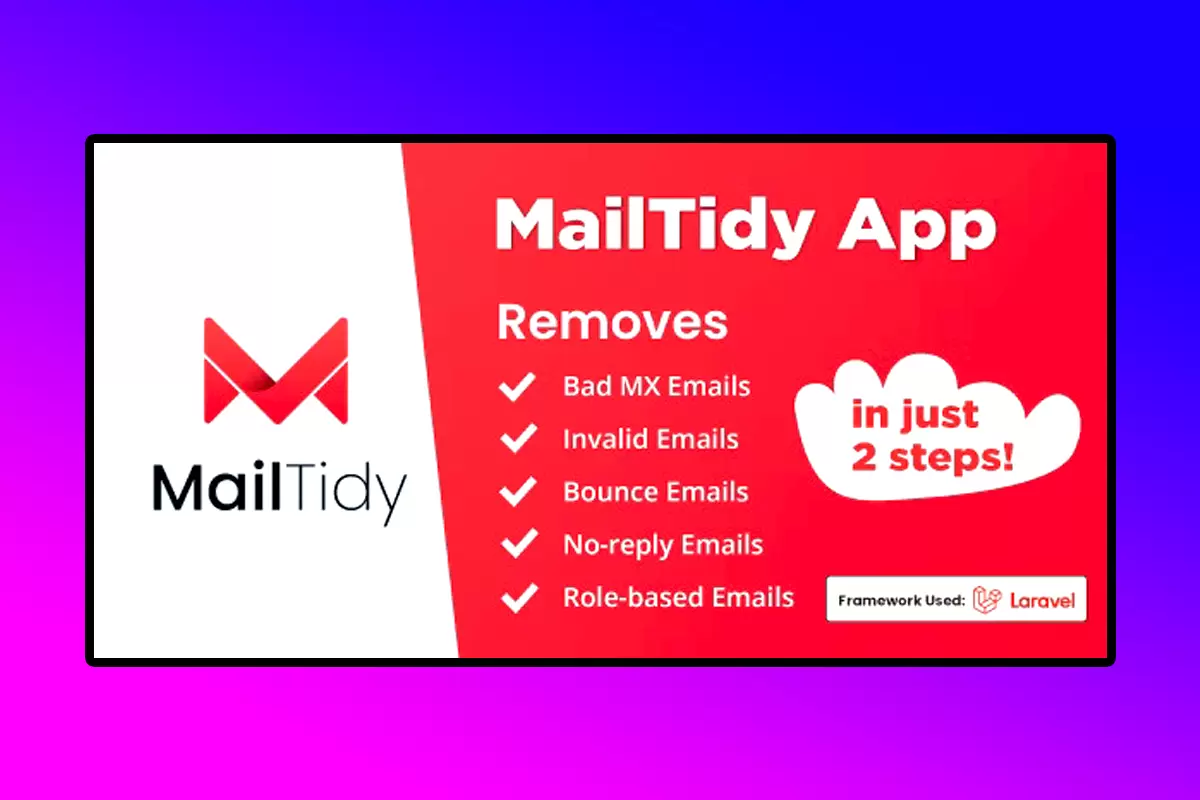 MailTidy PHP Script Version 2.4 Email List Cleaner SAAS Application