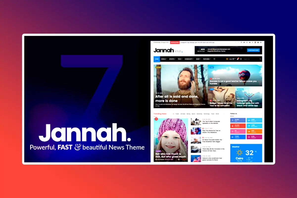 Jannah WordPress Theme Version 7.3.0 Newspaper Magazine News BuddyPress WordPress Theme