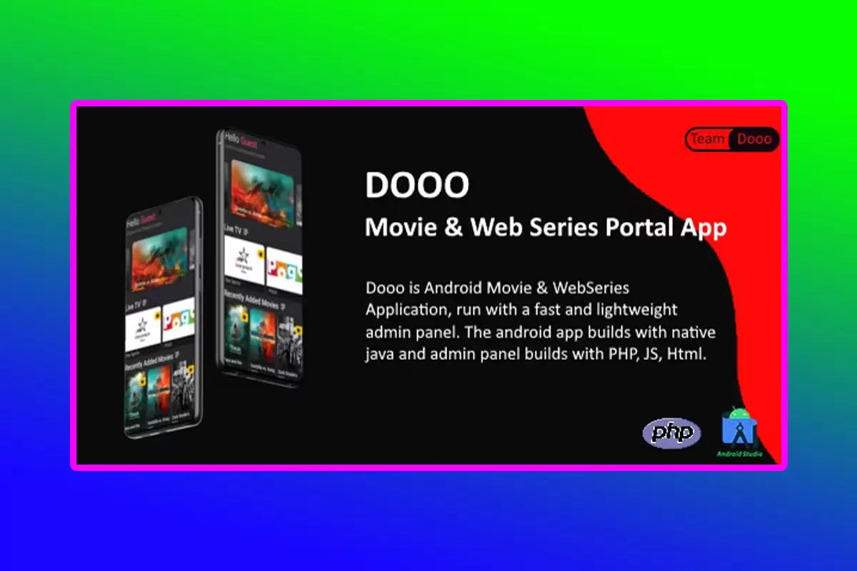 Dooo Android APP Version 2.9.0 Movie & Web Series Portal App