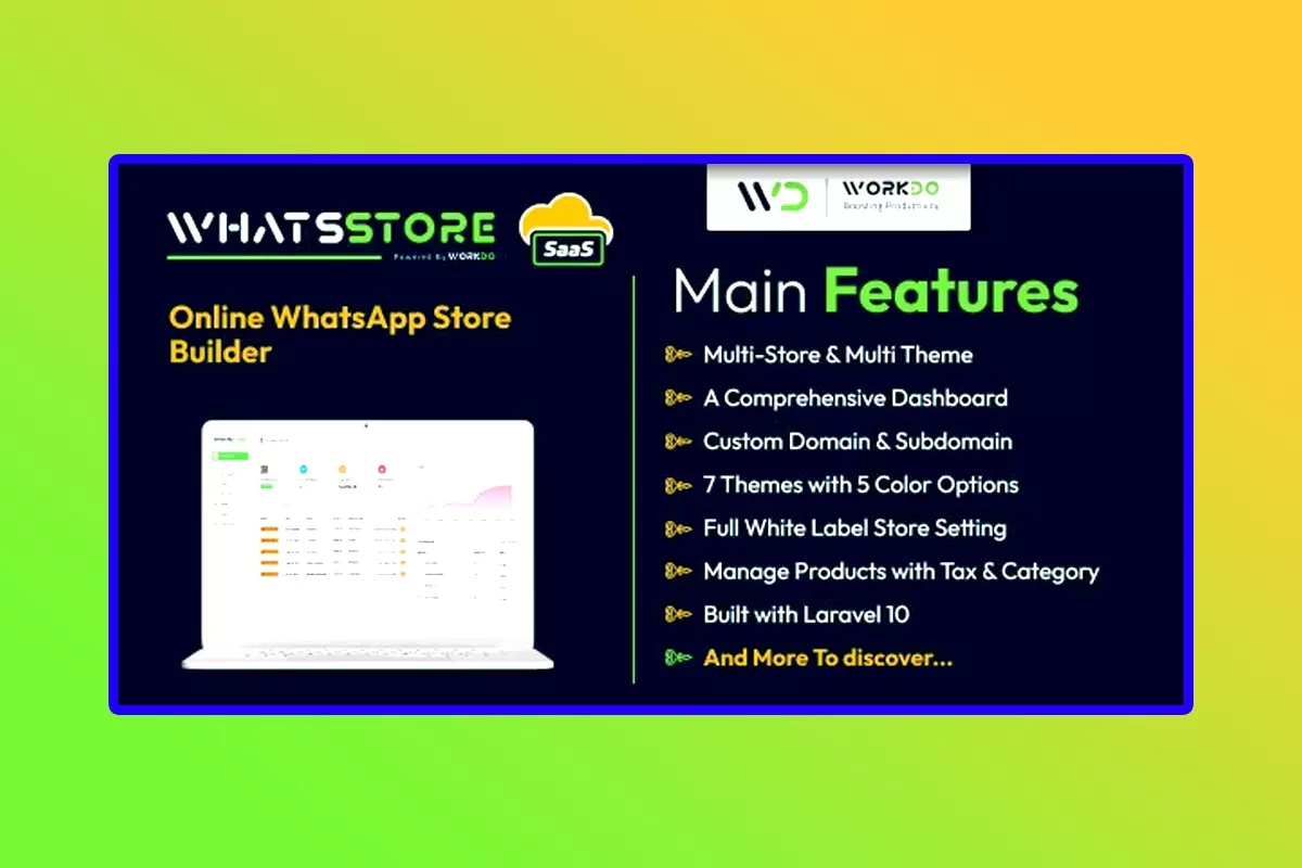 WhatsStore SaaS PHP Script Version 7.5 Online WhatsApp Store Builder