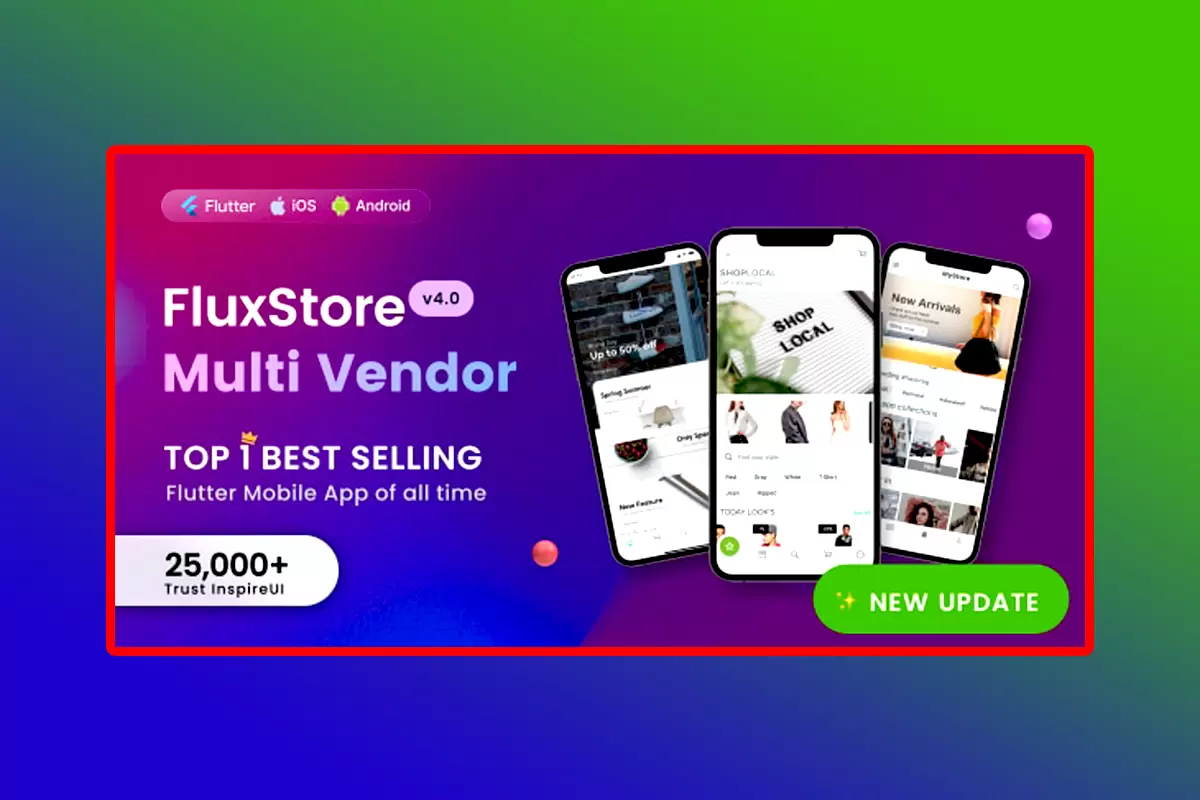 Fluxstore Multi Vendor Mobile APP Source Code Version 4.3 Flutter E-Commerce Full APP