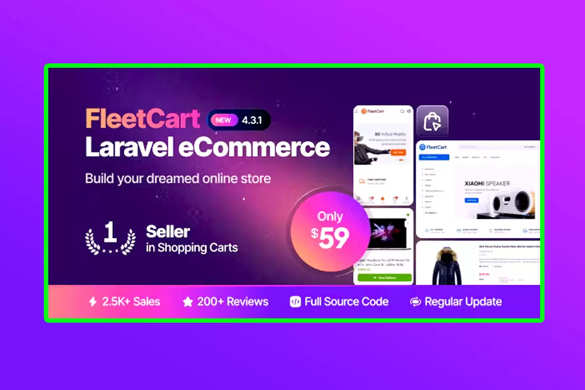 FleetCart PHP Script Version 4.5.0 Laravel E-Commerce CMS Script