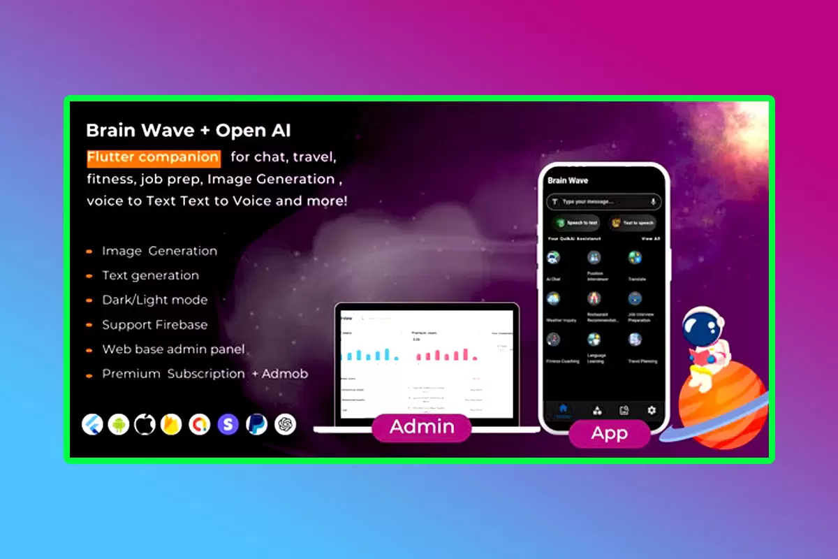 Brain Wave Mobile APP Source Code Version 1.0 Powerful Flutter App