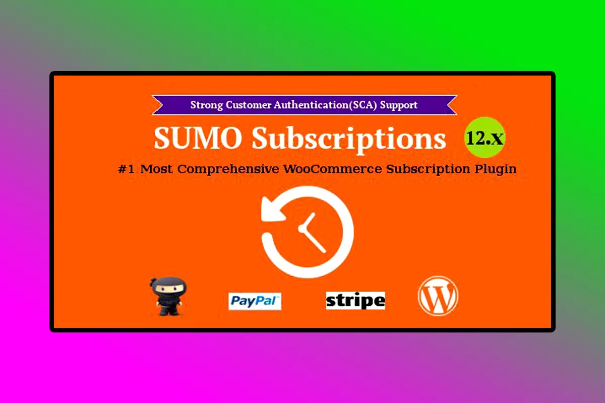 SUMO Subscriptions WordPress Plugin Version 15.7.0 WooCommerce Subscription System