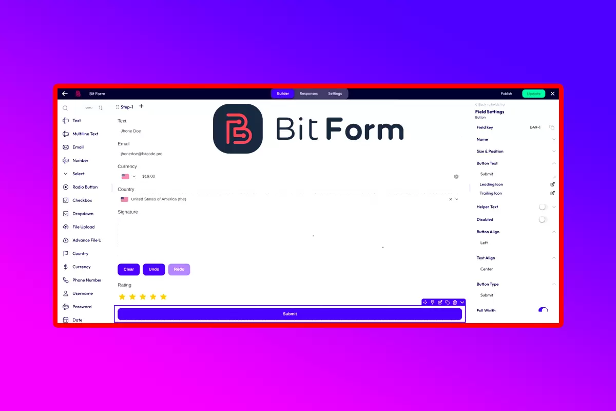 Bit Form Pro WordPress Plugin Version 2.9.0 Most Advanced WordPress Form Builder