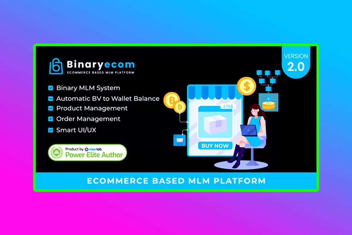 BinaryEcom PHP Script Version 2.0 Ecommerce Based MLM Platform