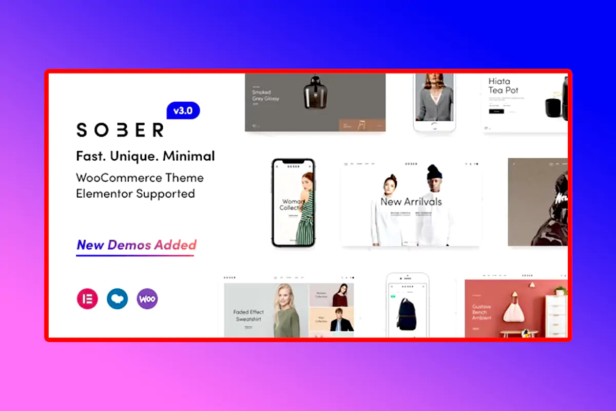 Sober WordPress Theme Version 3.4.23 WooCommerce WordPress Theme