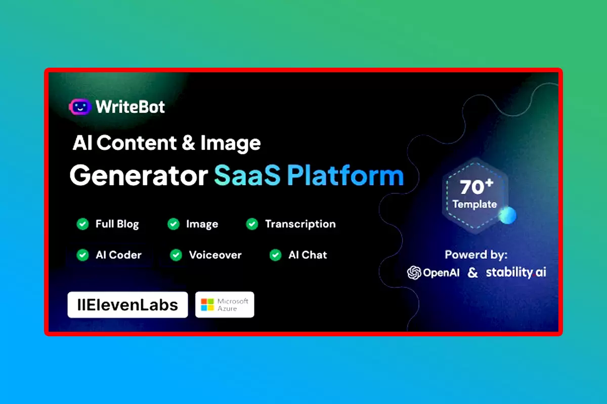 WriteBot PHP Script Version 4.8.0 AI Content Generator SaaS Platform