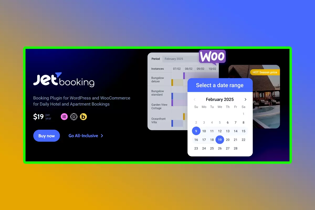 JetBooking WordPress Plugin Version 3.5.2 Booking Plugin For WordPress And WooCommerce