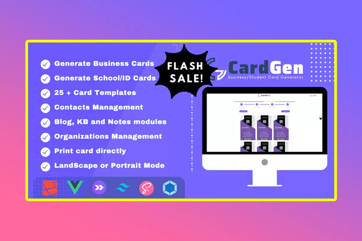 CardGen PHP Script Version 3.6.4 Business Or ID Card Generator