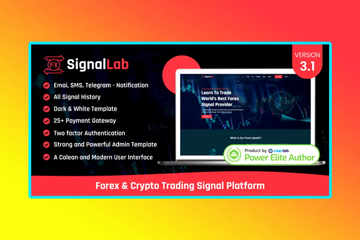 SignalLab PHP Script Version 3.1 Forex And Crypto Trading Signal Platform