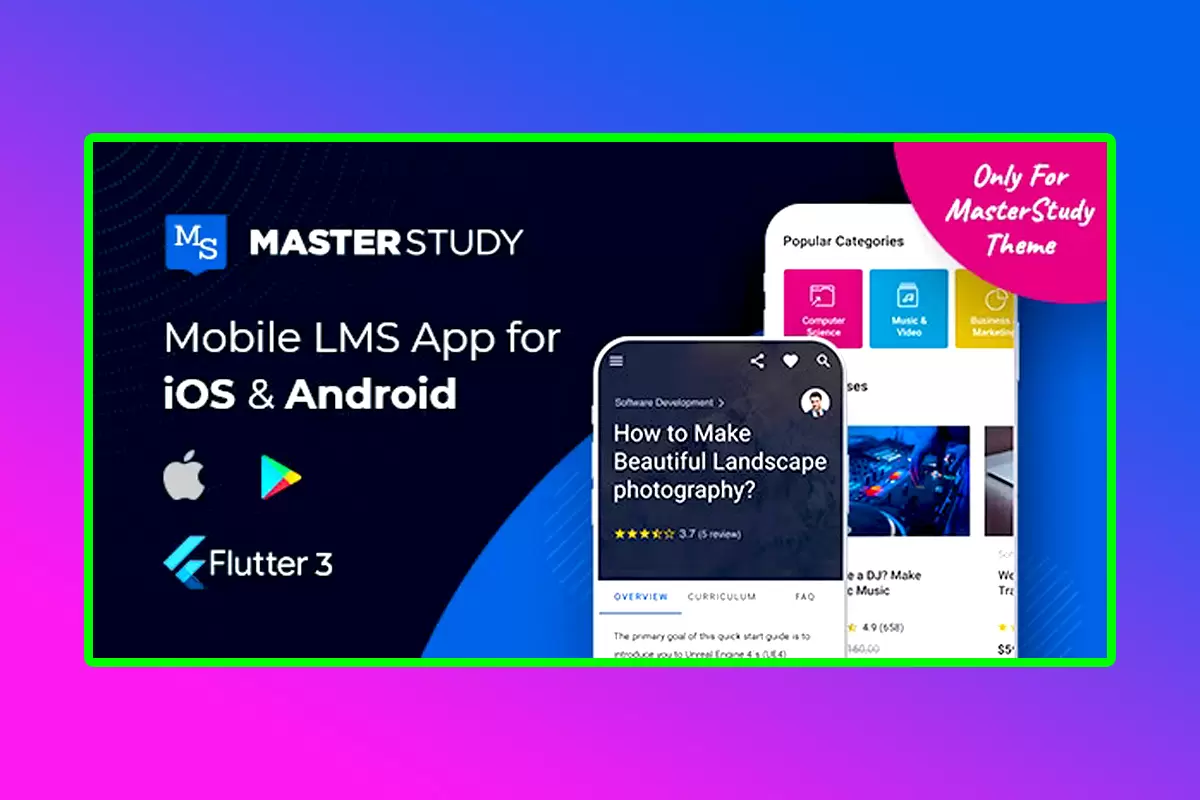 MasterStudy LMS Mobile APP Version 2.2.9.2 Flutter iOS & Android